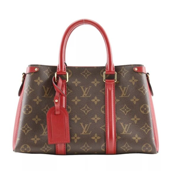 LOUIS VUITTON SoufflotNV BB Handbag M44818 Brown / red Monogram canvas Women - Picture 1 of 10